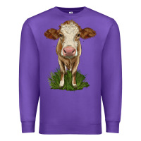 Purple simmental heifer Premium Sweatshirt - LillyAllenDesigns