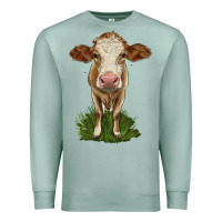 Seafoam simmental heifer Premium Sweatshirt - LillyAllenDesigns
