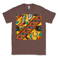 Chestnut western cowboy bull skull seamless pattern Classic Tee - BundleAndBundleShop