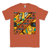 Copper western cowboy bull skull seamless pattern Classic Tee - BundleAndBundleShop