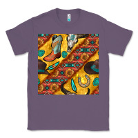 Lavender western cowboy bull skull seamless pattern Classic Tee - BundleAndBundleShop