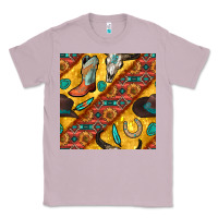 Lilac western cowboy bull skull seamless pattern Classic Tee - BundleAndBundleShop