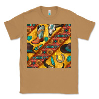 Toasted Coconut western cowboy bull skull seamless pattern Classic Tee - BundleAndBundleShop