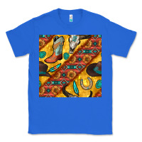 True Royal western cowboy bull skull seamless pattern Classic Tee - BundleAndBundleShop
