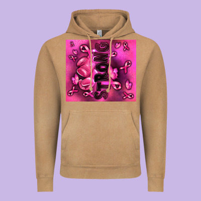 Strong Breast Cancer Vintage Hoodie Designed By Ranaportraitstore