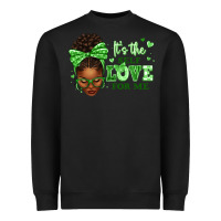 Black sorority colors green its the self love for me afr Heavyweight Sweatshirt - texasbilliewilder