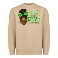 Mushroom sorority colors green its the self love for me afr Heavyweight Sweatshirt - texasbilliewilder