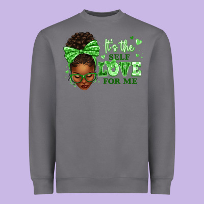 Sorority Colors Green Its The Self Love For Me Afr Heavyweight Sweatshirt Designed By Texasbilliewilder