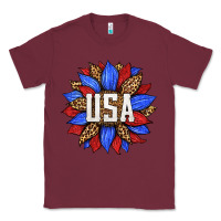 Burgundy american sunflower Classic Tee - HRA Design Shop