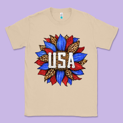 American Sunflower Classic Tee Designed By Hra Design Shop