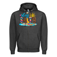 Charcoal Heather stay salty Zipper Hoodie - AdoDesignShop