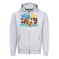 Heather Grey stay salty Zipper Hoodie - AdoDesignShop