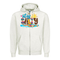Oatmeal Heather stay salty Zipper Hoodie - AdoDesignShop
