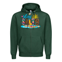 Sports Green stay salty Zipper Hoodie - AdoDesignShop