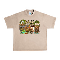 French Oak safari cartoon characters coffee cups Urban Heavy Tee - Zillion Design Studio