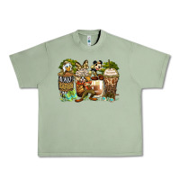 Oil Green safari cartoon characters coffee cups Urban Heavy Tee - Zillion Design Studio