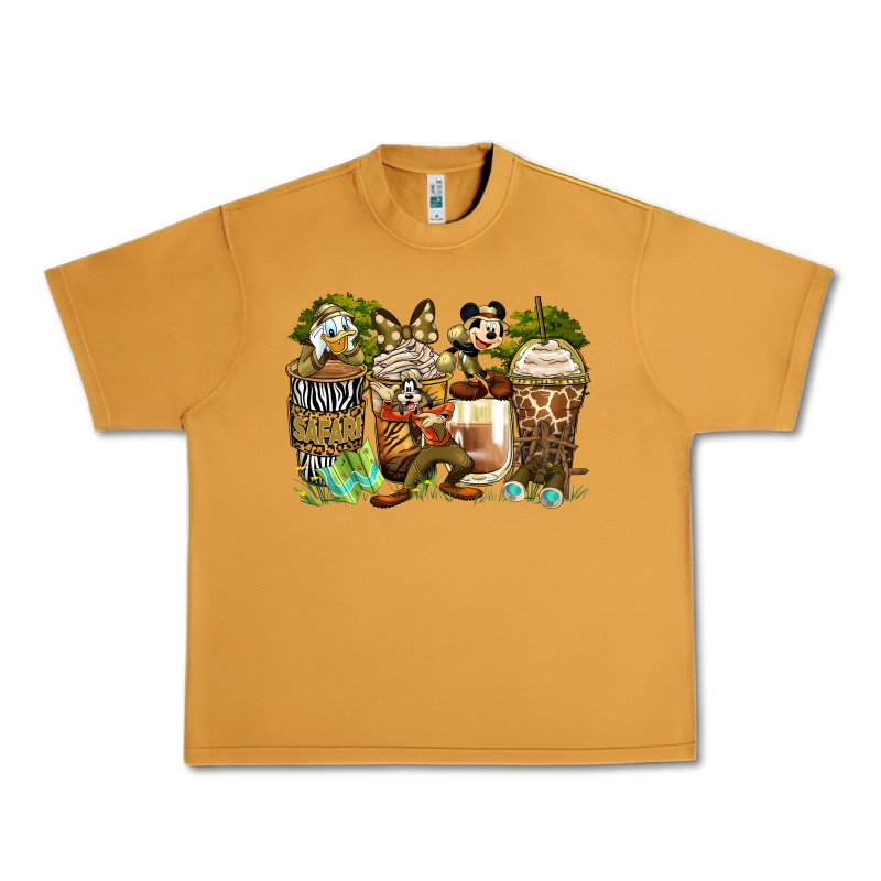 Safari Cartoon Characters Coffee Cups Urban Heavy Tee by Zillion Design Studio | Teevron