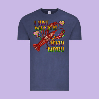 Vintage Tee mardi gras i just want to be loved bayou crawfish