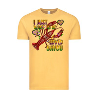 Vintage Mustard mardi gras i just want to be loved bayou crawfish Vintage Tee - RanaPortraitStore