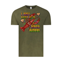 Vintage Olive mardi gras i just want to be loved bayou crawfish Vintage Tee - RanaPortraitStore