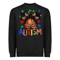 Black autism afro girl Heavyweight Sweatshirt - texasbilliewilder