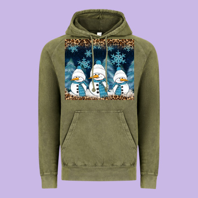 Snowman Winter Vintage Hoodie Designed By Ranaportraitstore