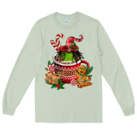Matcha christmas coffee afro gnome Long Sleeve Tee - FaDigitalArtStudio