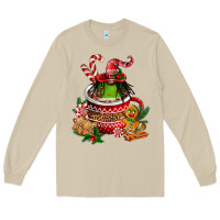 Mushroom christmas coffee afro gnome Long Sleeve Tee - FaDigitalArtStudio