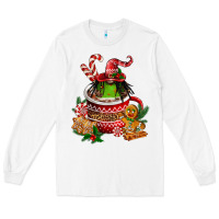 White christmas coffee afro gnome Long Sleeve Tee - FaDigitalArtStudio