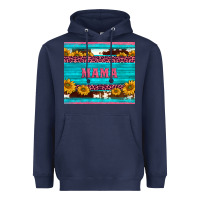 Navy cowhide leopard sunflowers mama Heavyweight Hoodie - BarkalooDesign