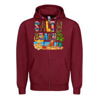 Burgundy salty beach Zipper Hoodie - AdoDesignShop