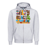 Heather Grey salty beach Zipper Hoodie - AdoDesignShop