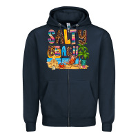 Navy salty beach Zipper Hoodie - AdoDesignShop