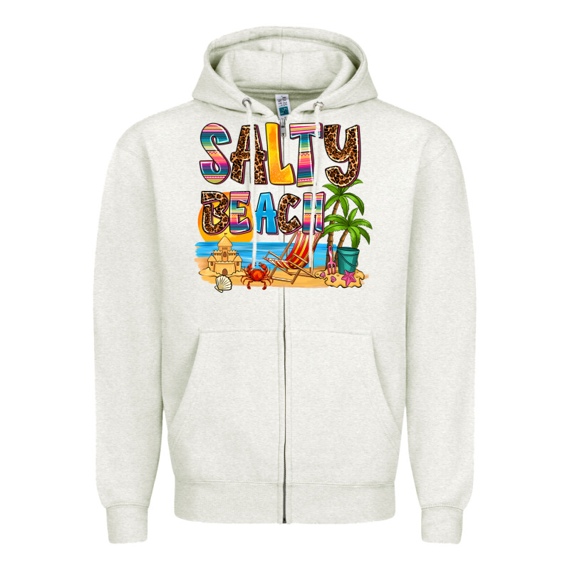 Salty Beach Zipper Hoodie by AdoDesignShop | Teevron