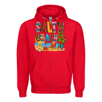 Red salty beach Zipper Hoodie - AdoDesignShop