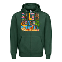 Sports Green salty beach Zipper Hoodie - AdoDesignShop