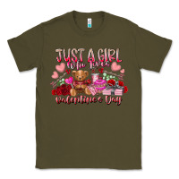 Army Green just  girl who loves valentines day Classic Tee - RacoonDesign