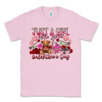 Bubblegum Pink just  girl who loves valentines day Classic Tee - RacoonDesign