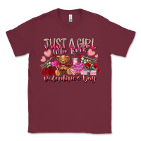 Burgundy just  girl who loves valentines day Classic Tee - RacoonDesign