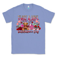 Colony Blue just  girl who loves valentines day Classic Tee - RacoonDesign
