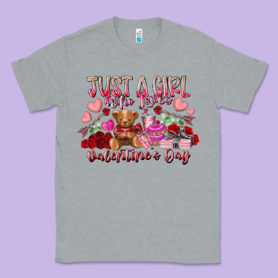Just  Girl Who Loves Valentines Day Classic Tee Designed By Racoondesign