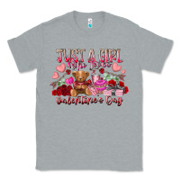 Heather Grey just  girl who loves valentines day Classic Tee - RacoonDesign