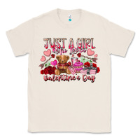 Natural just  girl who loves valentines day Classic Tee - RacoonDesign