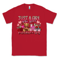 Red just  girl who loves valentines day Classic Tee - RacoonDesign
