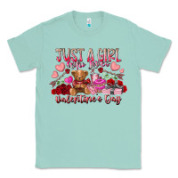 Seafoam just  girl who loves valentines day Classic Tee - RacoonDesign