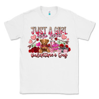White just  girl who loves valentines day Classic Tee - RacoonDesign