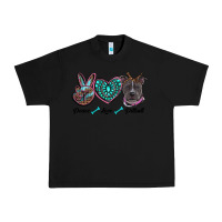 Black peace love pitbull Urban Heavy Tee - RanaPortraitStore