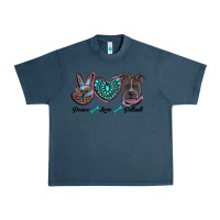 Midnight Navy peace love pitbull Urban Heavy Tee - RanaPortraitStore