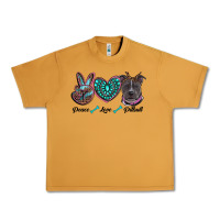 Peanut Butter peace love pitbull Urban Heavy Tee - RanaPortraitStore