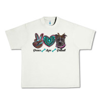Pistachio peace love pitbull Urban Heavy Tee - RanaPortraitStore